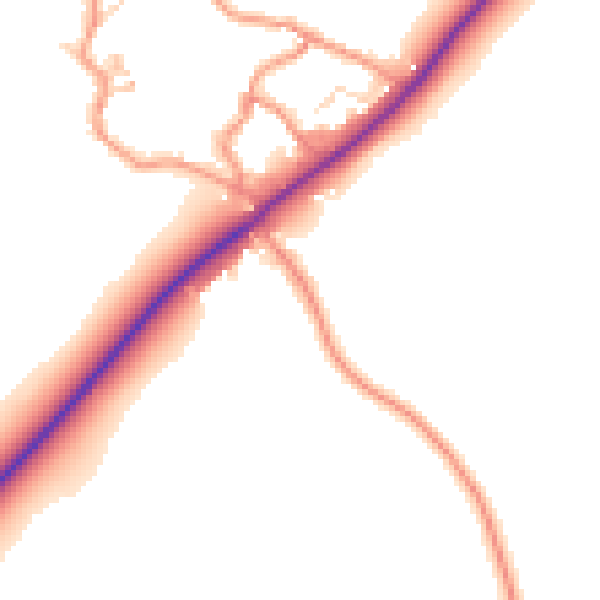 Daytime road noise heatmap for LE15 8NH