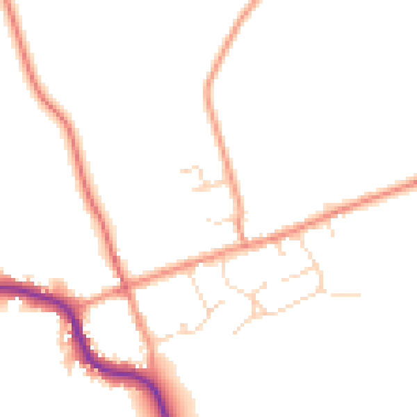 Daytime road noise heatmap for LE15 8PJ