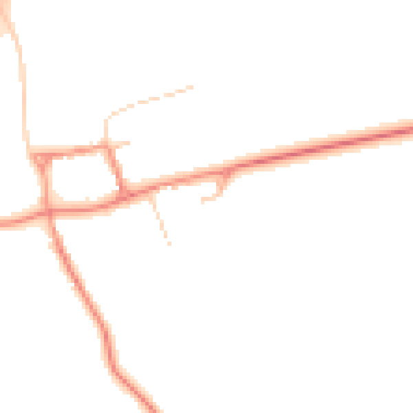 Daytime road noise heatmap for LE15 8SW