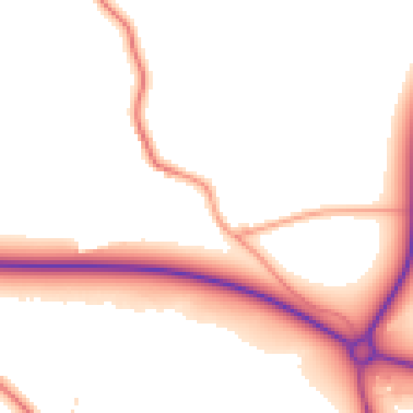 Daytime road noise heatmap for LE15 9AE