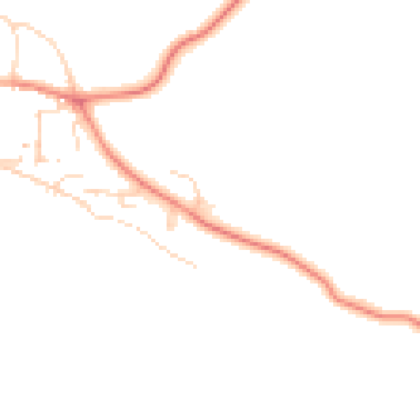 Daytime road noise heatmap for LE15 9BG