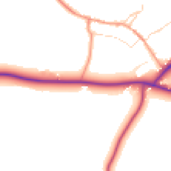 Daytime road noise heatmap for LE15 9DL