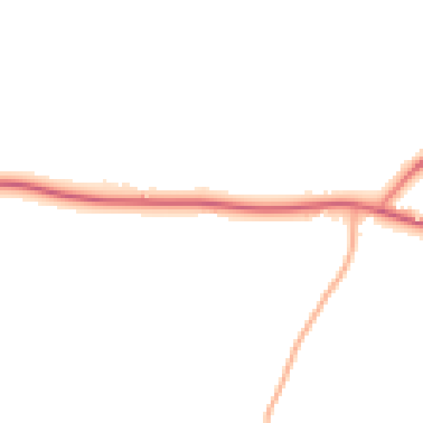 Night-time road noise heatmap for LE15 9DL