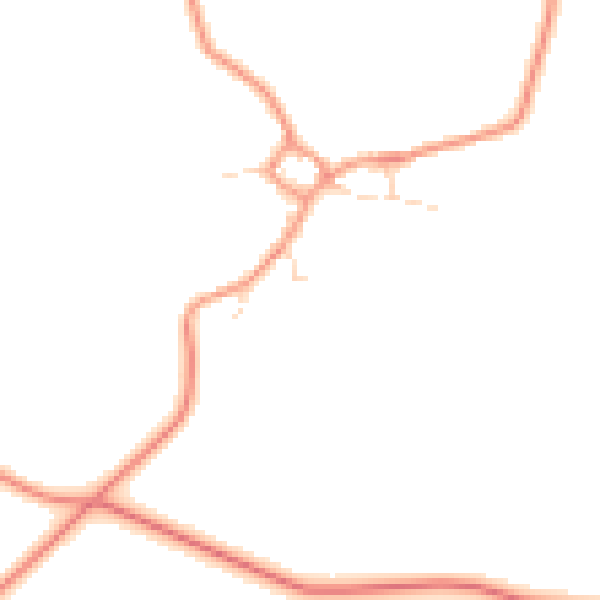 Daytime road noise heatmap for LE15 9EQ