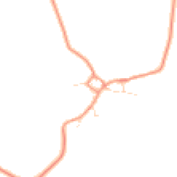 Daytime road noise heatmap for LE15 9ER