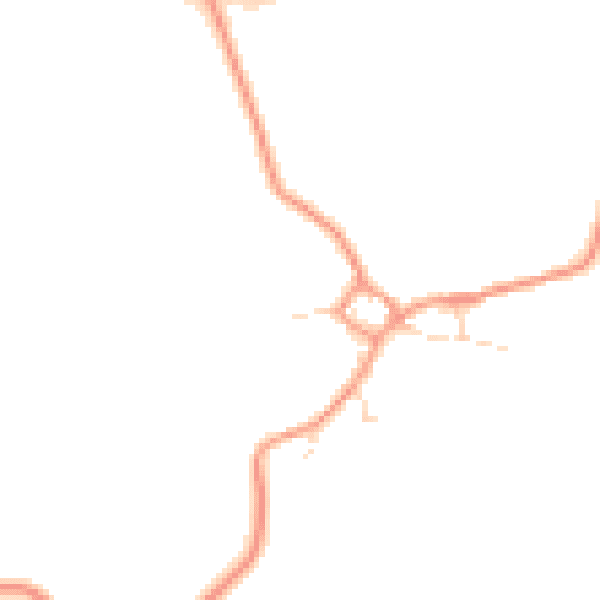 Daytime road noise heatmap for LE15 9EW