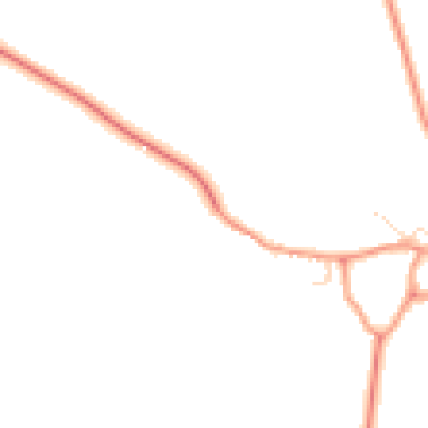 Daytime road noise heatmap for LE15 9JB