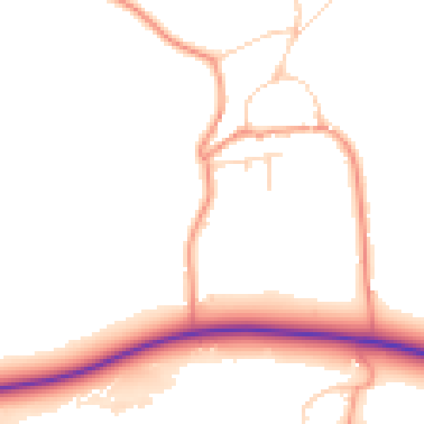 Daytime road noise heatmap for LE15 9LE