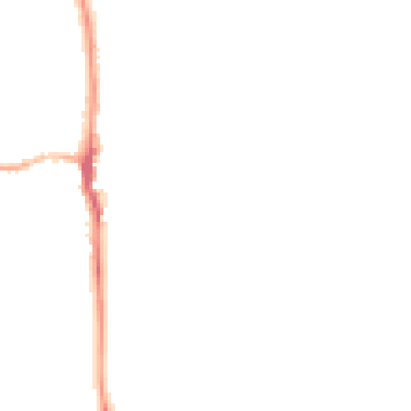 Night-time road noise heatmap for LE15 9NE