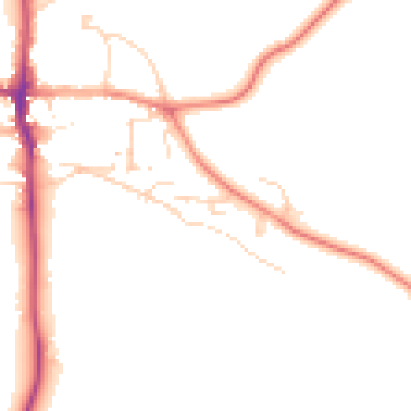 Daytime road noise heatmap for LE15 9PJ