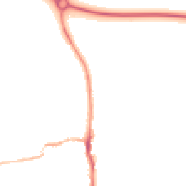 Night-time road noise heatmap for LE15 9RL