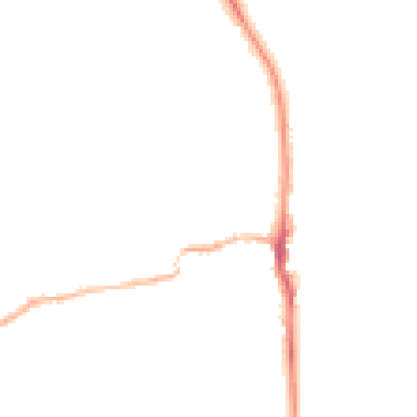 Night-time road noise heatmap for LE15 9RY