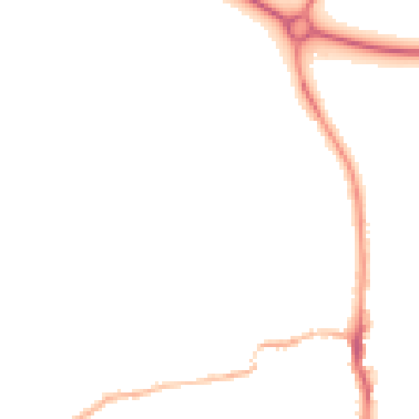 Night-time road noise heatmap for LE15 9SY