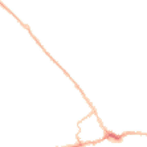 Night-time road noise heatmap for LE16 7AE