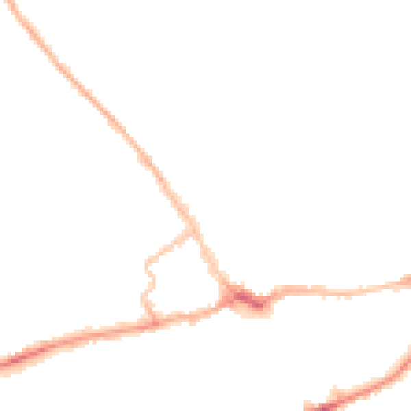 Night-time road noise heatmap for LE16 7AJ