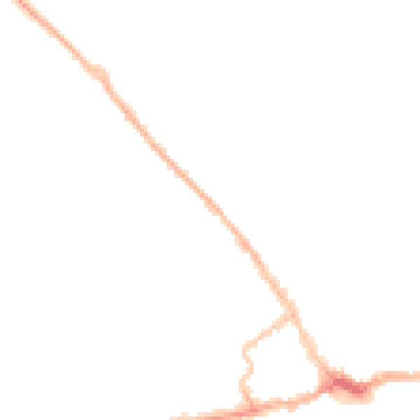 Night-time road noise heatmap for LE16 7AP