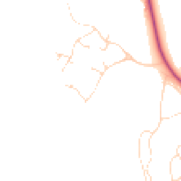 Daytime road noise heatmap for LE16 7BX