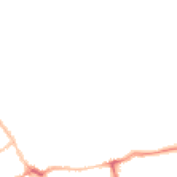 Night-time road noise heatmap for LE16 7DH