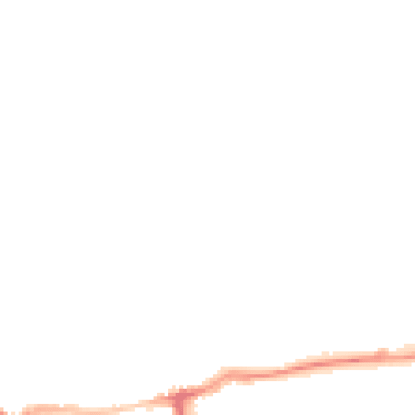 Night-time road noise heatmap for LE16 7DJ