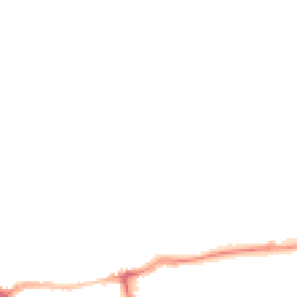 Night-time road noise heatmap for LE16 7DL
