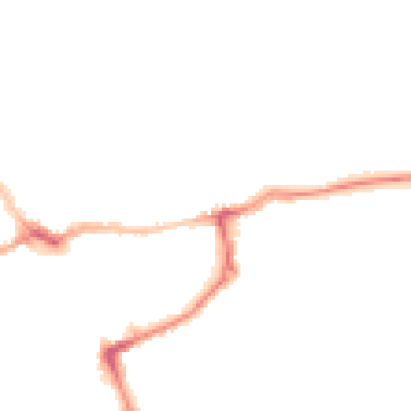 Night-time road noise heatmap for LE16 7DT