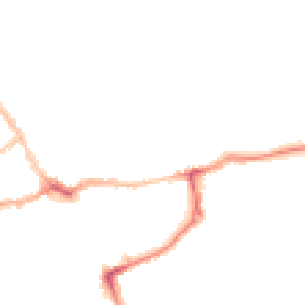 Night-time road noise heatmap for LE16 7ED