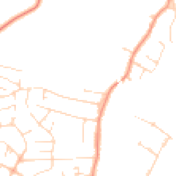 Daytime road noise heatmap for LE16 7EJ