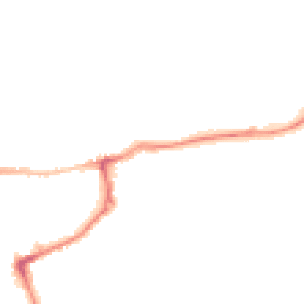Night-time road noise heatmap for LE16 7GD