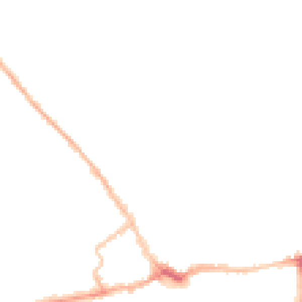 Night-time road noise heatmap for LE16 7JR