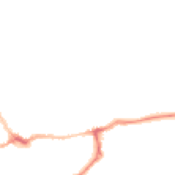 Night-time road noise heatmap for LE16 7QG