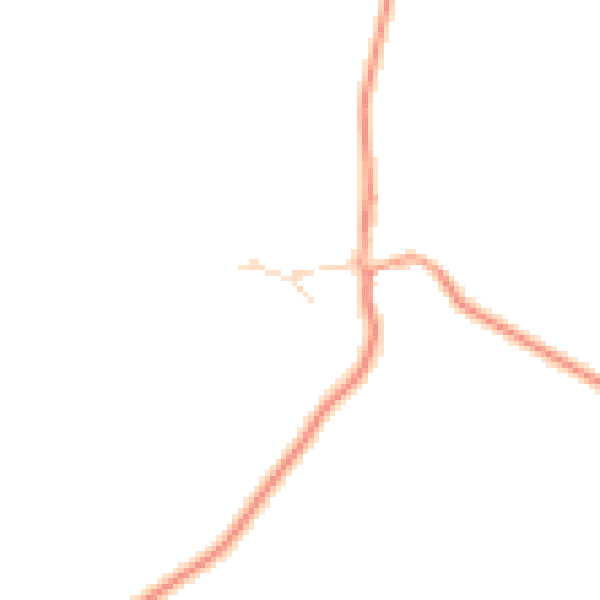 Daytime road noise heatmap for LE16 7SQ