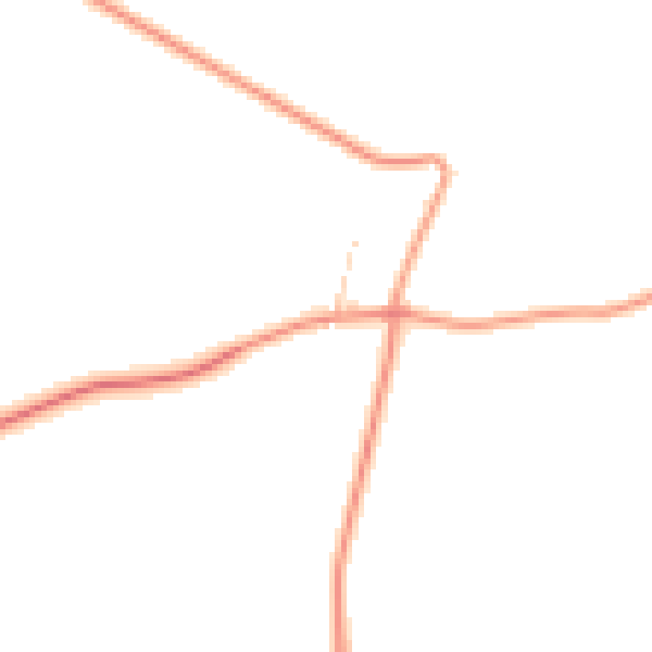 Daytime road noise heatmap for LE16 7SW