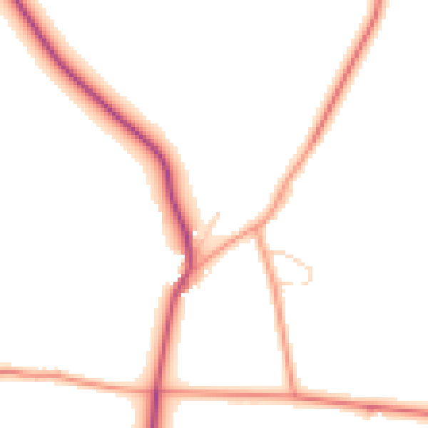 Daytime road noise heatmap for LE16 7SX