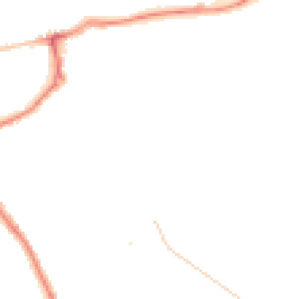 Night-time road noise heatmap for LE16 8AB