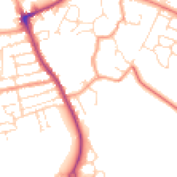 Daytime road noise heatmap for LE16 8AX