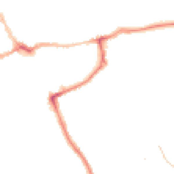 Night-time road noise heatmap for LE16 8BF