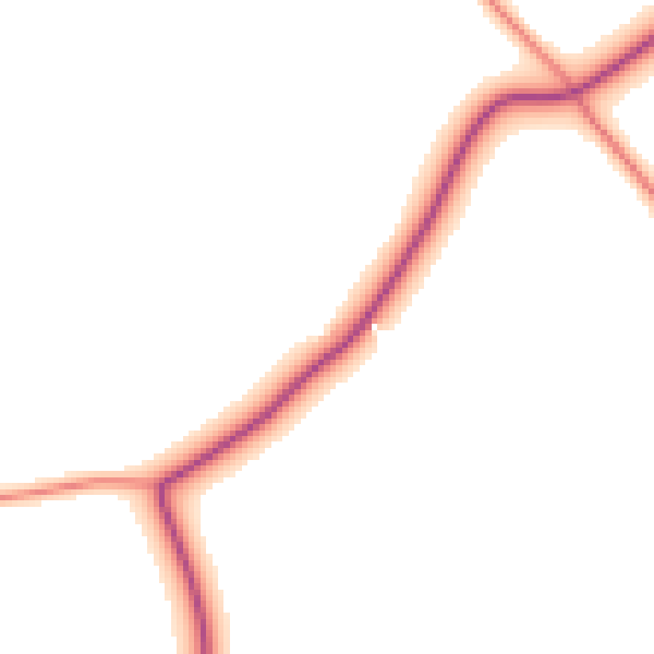 Daytime road noise heatmap for LE16 8DF