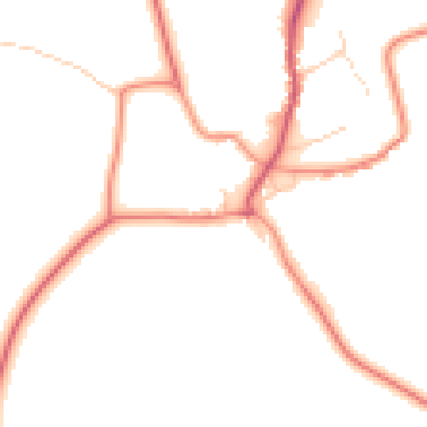 Daytime road noise heatmap for LE16 8DL
