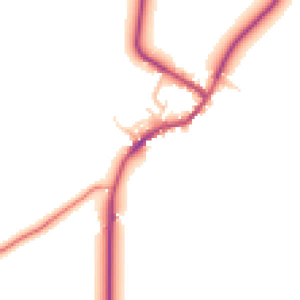 Daytime road noise heatmap for LE16 8GH