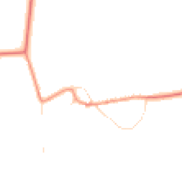 Daytime road noise heatmap for LE16 8HE