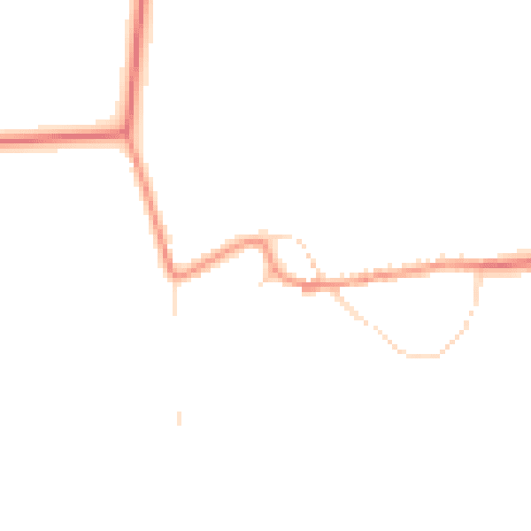 Daytime road noise heatmap for LE16 8HF