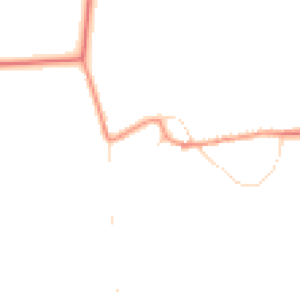 Daytime road noise heatmap for LE16 8HQ