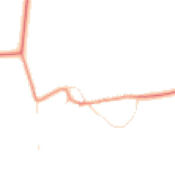 Daytime road noise heatmap for LE16 8HW