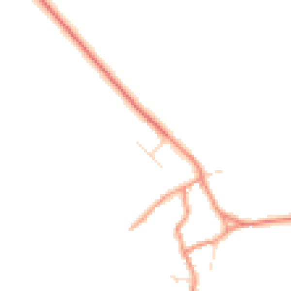 Daytime road noise heatmap for LE16 8LD