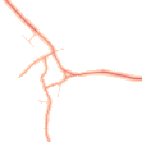 Daytime road noise heatmap for LE16 8LE