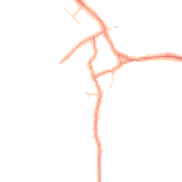 Daytime road noise heatmap for LE16 8LN