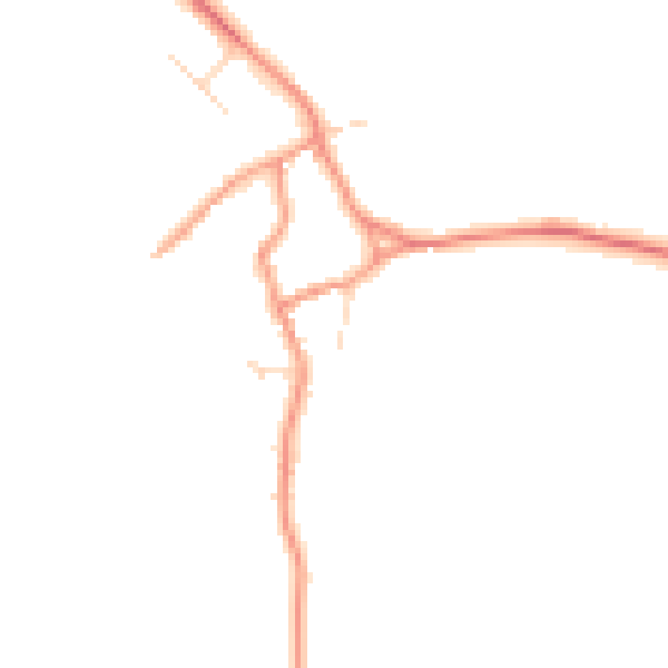 Daytime road noise heatmap for LE16 8LQ