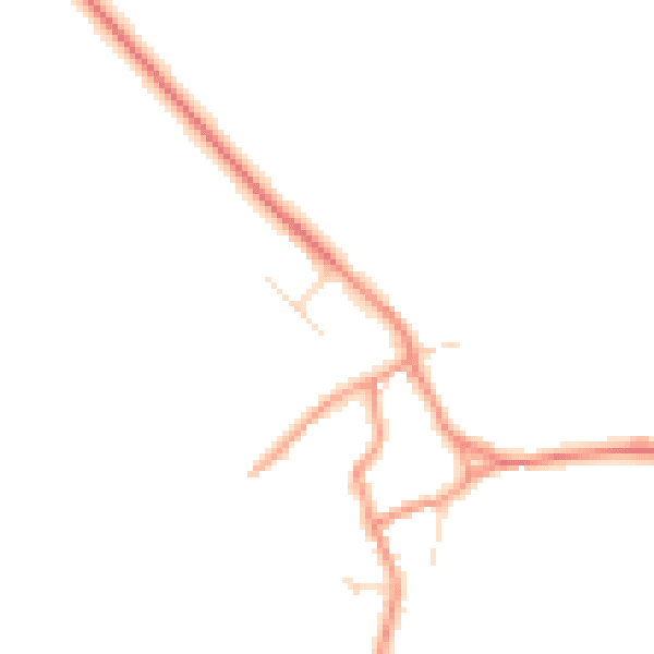 Daytime road noise heatmap for LE16 8NQ