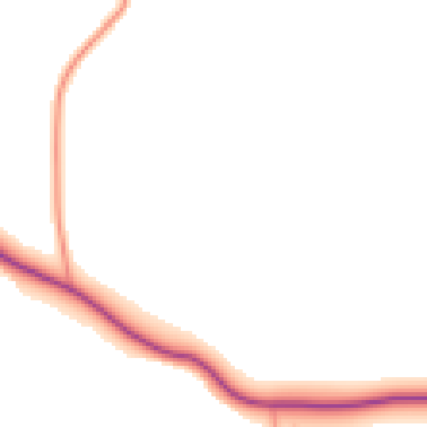 Daytime road noise heatmap for LE16 8NW