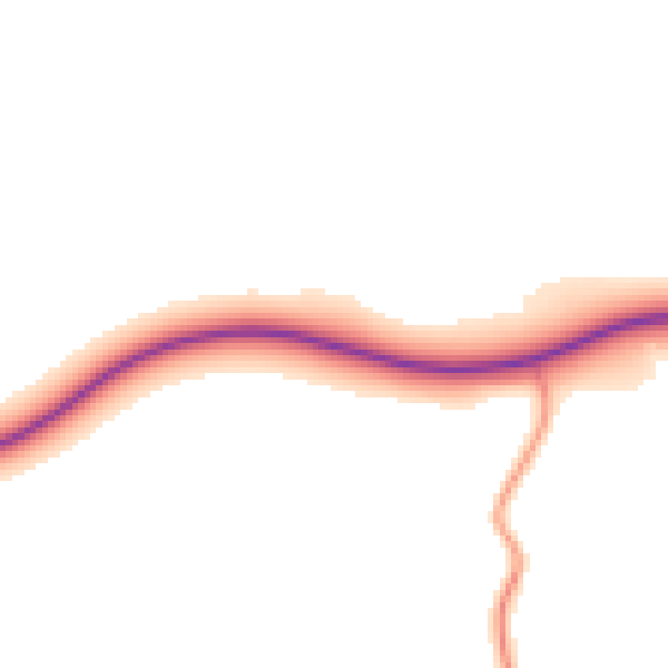 Daytime road noise heatmap for LE16 8PD